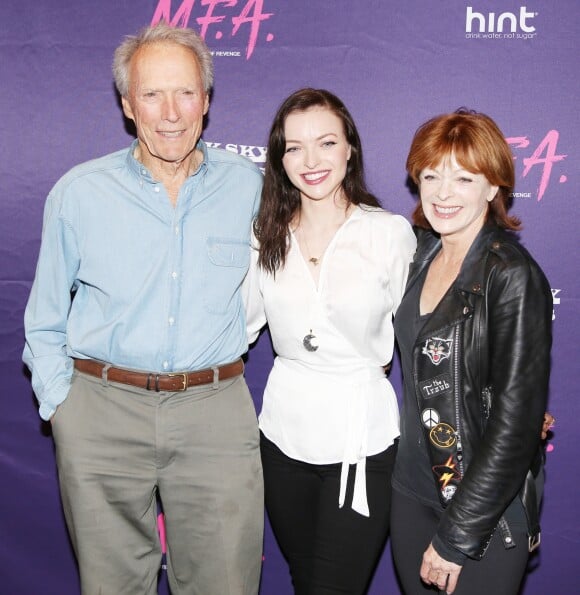 Clint Eastwood, Francesca Eastwood et Frances Fisher à Los Angeles, le 2 octobre 2017.