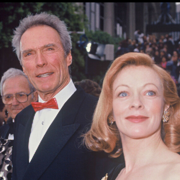 Clint Eastwood et France Fisher aux Oscars en 1993 28/03/1993 -