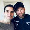 Le chanteur Kelly Jones, du groupe Stereophonics, et le footballeur Wayne Rooney. Janvier 2020.