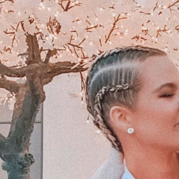 Khloé Kardashian et sa fille True Thompson. Mars 2020.