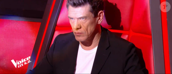 Marc Lavoine lors de l'épreuve des K.O dans "The Voice 2020". Émission du samedi 25 avril 2020, TF1