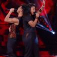 Ludysao et Nathan lors de l'épreuve des K.O dans "The Voice 2020" - Talents de Pascal Obispo. Émission du samedi 25 avril 2020, TF1