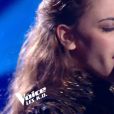 Joséphine (alias Baby J) lors de l'épreuve des K.O dans "The Voice 2020" - Talent de Pascal Obispo. Émission du samedi 25 avril 2020, TF1