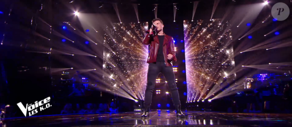 Hakob lors de l'épreuve des K.O dans "The Voice 2020" - Talent de Pascal Obispo. Émission du samedi 25 avril 2020, TF1