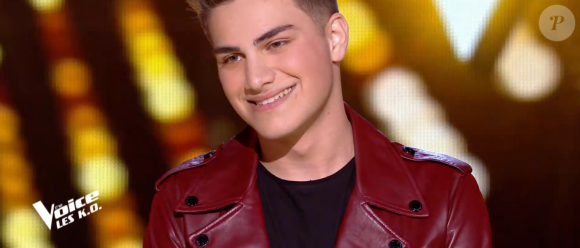 Hakob lors de l'épreuve des K.O dans "The Voice 2020" - Talent de Pascal Obispo. Émission du samedi 25 avril 2020, TF1