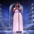 Verushka lors de l'épreuve des K.O dans "The Voice 2020" - Talent de Pascal Obispo. Émission du samedi 25 avril 2020, TF1