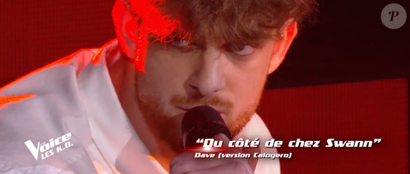 Antoine (alias Owlite) lors de l'épreuve des K.O dans "The Voice 2020" - Talent de Pascal Obispo. Émission du samedi 25 avril 2020, TF1