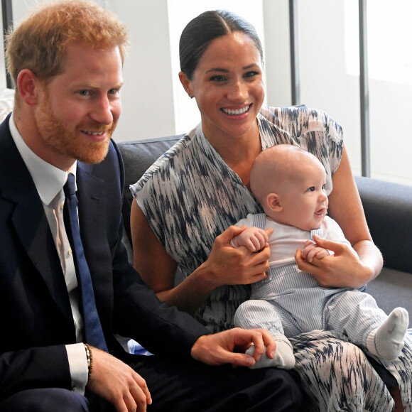 Le prince Harry, duc de Sussex, et Meghan Markle, duchesse de Sussex, avec leur fils Archie ont rencontré l'archevêque Desmond Tutu et sa femme à Cape Town, Afrique du Sud. Le 25 septembre 2019