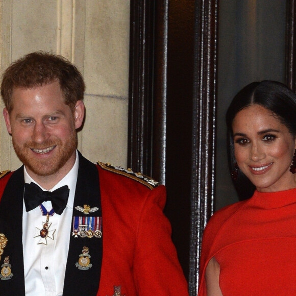 Le prince Harry, duc de Sussex, et Meghan Markle, duchesse de Sussex assistent au festival de musique de Mountbatten au Royal Albert Hall de Londres, Royaume Uni, le 7 mars 2020.