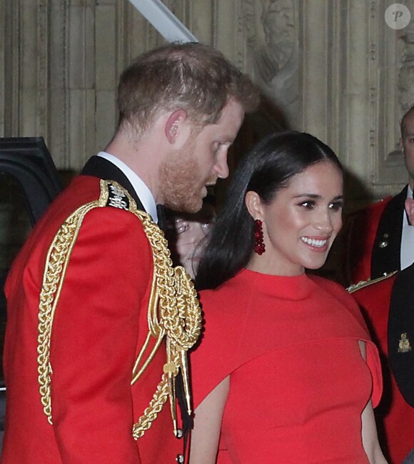 Le prince Harry, duc de Sussex, et Meghan Markle, duchesse de Sussex assistent au festival de musique de Mountbatten au Royal Albert Hall de Londres, Royaume Uni, le 7 mars 2020.