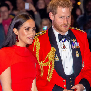 Le prince Harry, duc de Sussex, et Meghan Markle, duchesse de Sussex assistent au festival de musique de Mountbatten au Royal Albert Hall de Londres, Royaume Uni, le 7 mars 2020.