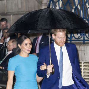 Le prince Harry, duc de Sussex, et Meghan Markle, duchesse de Sussex arrivent à la cérémonie des Endeavour Fund Awards au Mansion House à Londres, Royaume Uni, le 5 mars 2020.