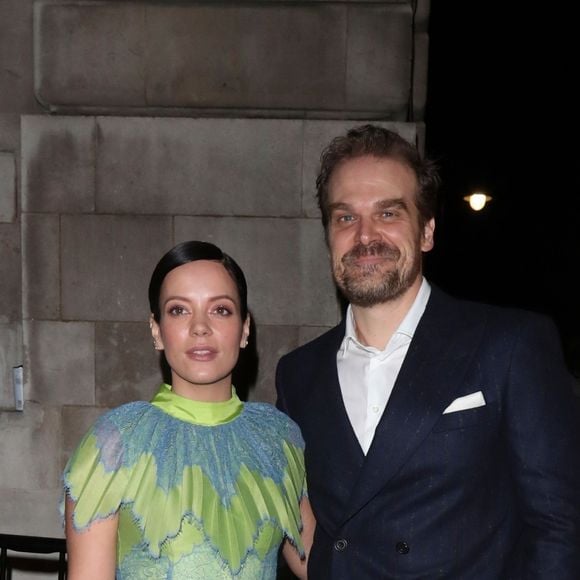 Lily Allen et son compagnon David Harbour - Charles Finch & CHANEL Pre-BAFTA Party à Londres le 1er février 2020.