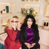 Exclusif - Amanda Lear et Yamina Benguigui - Master Class du chef Valentin Néraudeau à l'occasion de la sortie de son livre "Desserts Addict" à la boutique Christofle de la rue Saint-Honoré à Paris le 21 novembre 2019. © Jack Tribeca/Bestimage