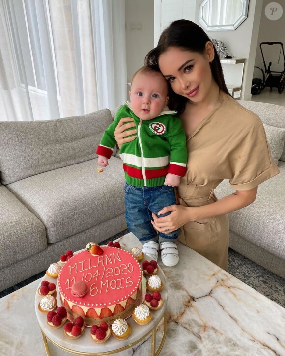 Nabilla Benattia avec son fils Milann, le 11 avril 2020, sur Instagram