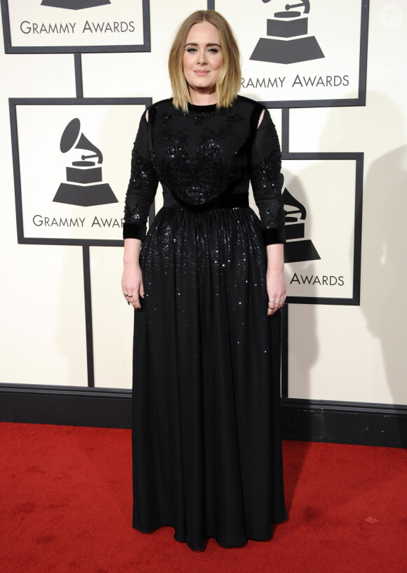 Adele - La 58ème soirée annuelle des Grammy Awards au Staples Center à Los Angeles, le 15 février 2016.