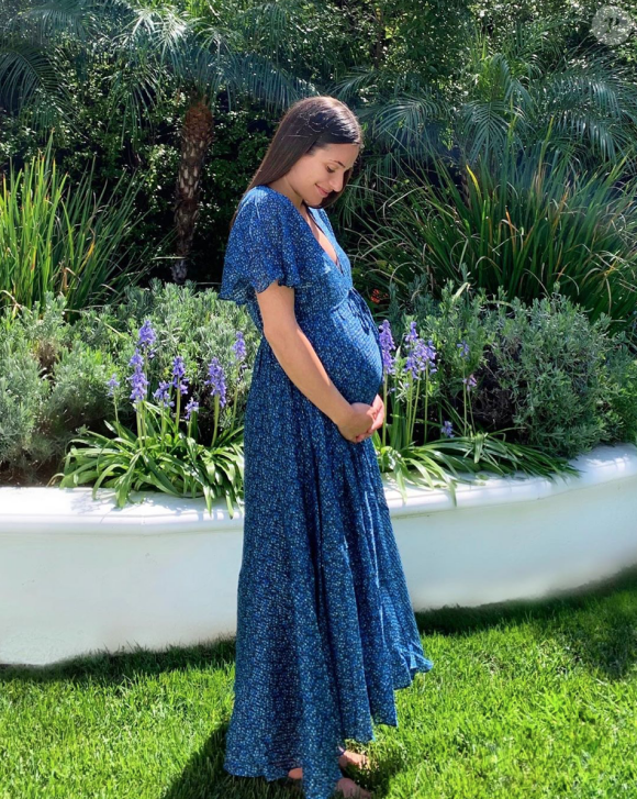 Lea Michele, enceinte de son premier enfant. Mai 2020.