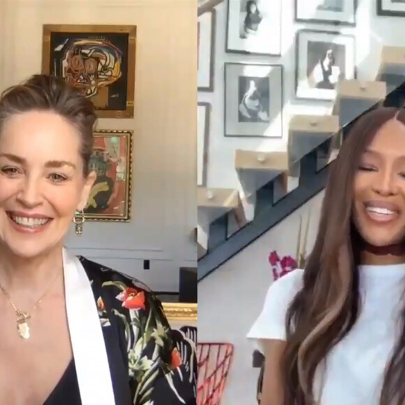 Sharon Stone dans l'émission "No Filter with Naomi" de Naomi Campbell. Los Angeles. Le 17 avril 2020