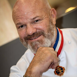 Exclusif - Philippe Etchebest préside le salon français de la restauration "Expotel" à Bordeaux. Il dirige aussi la journée des chefs et sa compétion regroupant 22 Etoiles sur l'évènement, le 25 Novembre 2019. © Patrick Bernard/ Bestimage