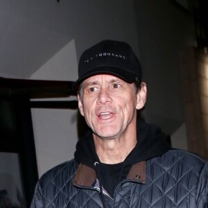 Exclusif - Jim Carrey dîne au restaurant Madeo à Beverly Hills, Los Angeles, le 20 février 2020.