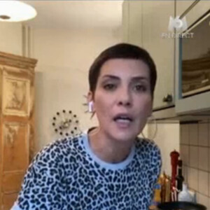 Cyril Lignac et Cristina Cordula dans l'émission "Tous en cuisine" sur M6. Le vendredi 15 mai 2020.