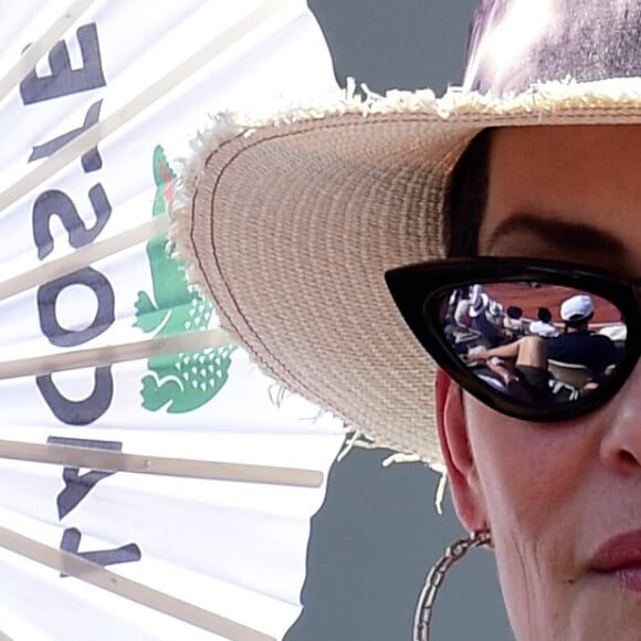 Cristina Cordula dans les tribunes lors des internationaux de tennis de Roland-Garros à Paris, France, le 2 juin 2019. © Jean-Baptiste Autissier/Panoramic/Bestimage