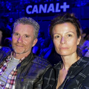 Denis Brogniart et sa femme Hortense - People au match de boxe "La Conquête" Acte 4 T.Yoka VS C.Leonet au palais des sports de Paris le 7 avril 2018 (Victoire de T.Yoka au 5 ème round) © Pierre Perusseau / Bestimage