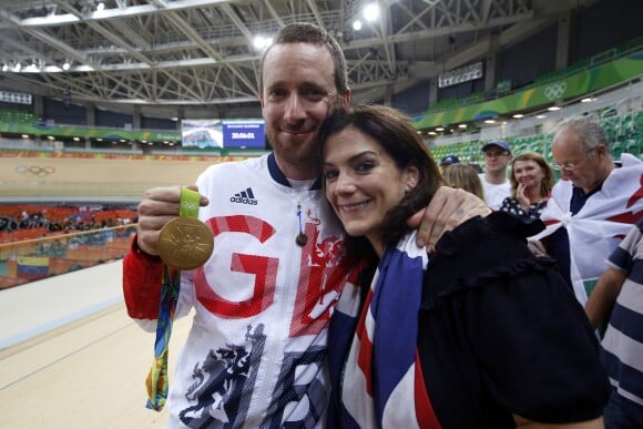 Bradley Wiggins avec sa femme Catherine lors des Jeux olympiques de Rio de Janeiro, été 2016.