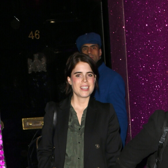 La princesse Eugenie d'York et son mari Jack Brooksbank à la sortie du club Annabel à Londres. Le 15 mars 2019