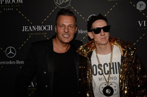 Jean-Roch et Jeremy Scott - Arrivées à la soirée Jeremy Scott au Vip Room à Paris. Le 7 mars 2015.