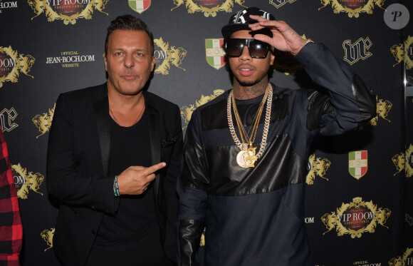 Exclusif - Tyga et Jean Roch - Showcase de Tyga au VIP Room à Paris. Le 25 octobre 2014 For Germany Call for price - Exclusive -