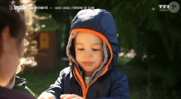 Lucie Lucas et son fils Milo, le 23 mai 2020 sur TF1.