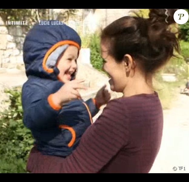 Lucie Lucas et son fils Milo, le 23 mai 2020 sur TF1.