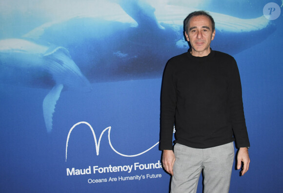 Elie Semoun lors du lancement de la mission "Classe des mers" à l'aquarium de Paris avec la fondation Maud Fontenoy le 6 février 2020. © Coadic Guirec / Bestimage