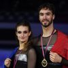 Les Français Gabriela Papadakis et Guillaume Cizeron remportent la finale du Grand Prix de danse sur glace à Turin, le 7 décembre 2019.