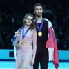 Le couple de patineurs Français Gabriella Papadakis et Guillaume Cizeron remportent la médaille d'or aux championnats d'Europe de patinage à Minsk en Biélorusie le 26 Janvier 2019