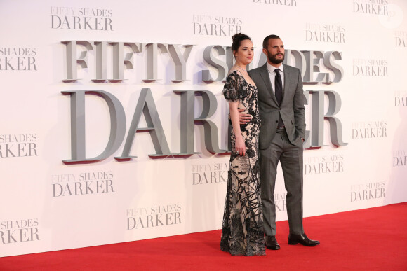 Dakota Johnson et Jamie Dornan à la première de 'Cinquante nuances plus sombres' à Odeon Leicester Square à Londres, le 9 février 2017