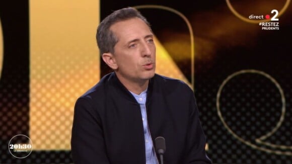Gad Elmaleh confie avoir été infecté par la Covid-19 dans "20h30 le dimanche" sur France 2, face à Thomas Sotto. Le 31 mai 2020.