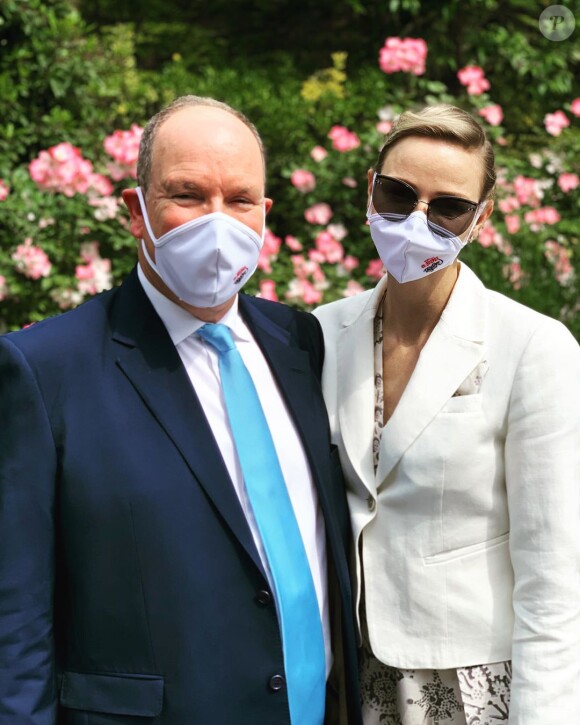 Le prince Albert de Monaco et son épouse Charlene sur Instagram, le 2 juin 2020.