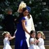 Kate Middleton et sa fille Charlotte, Jessica Mulroney, amie proche de Meghan Markle et les demoiselles d'honneur - Mariage du prince Harry et Meghan Markle à Windsor, le 19 mai 2018.