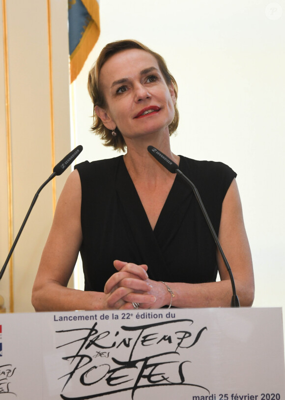 Sandrine Bonnaire - 22ème édition du Printemps des Poètes au ministère de la Culture à Paris le 25 février 2020. © Coadic Guirec/Bestimage