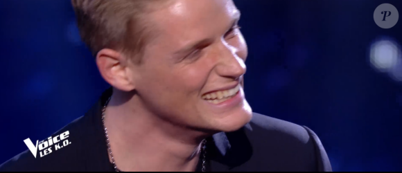 Terence lors des K.O de "The Voice" - Talent de Amel Bent. Émission du samedi 11 avril 2020, TF1
