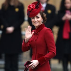 Le prince William, duc de Cambridge, et Kate Middleton, duchesse de Cambridge - La famille royale d'Angleterre lors de la cérémonie du Commonwealth en l'abbaye de Westminster à Londres, le 9 mars 2020.