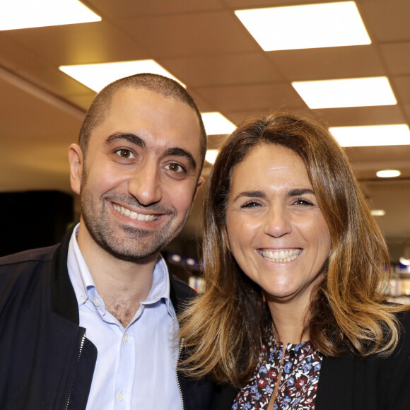 Exclusif - Jimmy Mohamed, Valérie Bénaïm - Sortie livre de Valérie Bénaïm à la librairie Eyrolles à Paris le 13 octobre 2019. © Cédric Perrin /Bestimage