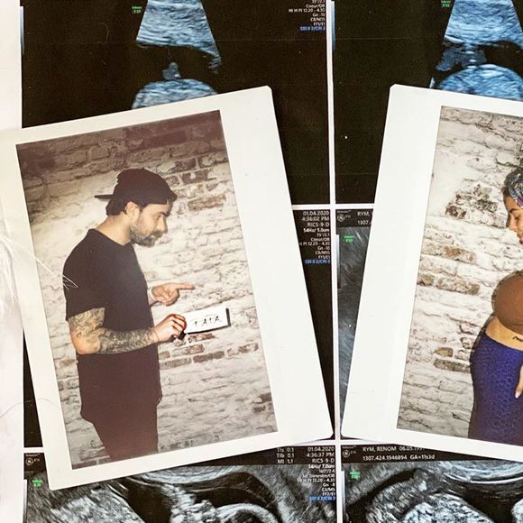 Photo d'officialisation de la grossesse de Rym, le 12 avril 2020, sur Instagram