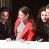 Elisabeth-Anne de Massy, Charlotte Casiraghi, Mélanie-Antoinette de Massy et Louis Ducruet au balcon du palais princier de Monaco, le 7 janvier 2015. Elisabeth-Ann de Massy est décédée à l'âge de 73 ans le 10 juin 2020 au Centre hospitalier princesse Grace.
