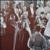 Image du mariage du prince Rainier III et de Grace Kelly en 1956 à Monaco. La baronne Elisabeth-Ann de Massy, décédée à l'âge de 73 ans le 10 juin 2020 au Centre hospitalier princesse Grace, faisait partie des jeunes demoiselles d'honneur.