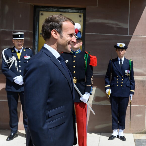 Le président de la République française Emmanuel Macron au Mont Valérien pour le 80ème anniversaire de l'appel du 18 juin à Suresnes, France, le 18 juin 2020. © Jacques Witt/Pool/Bestimage