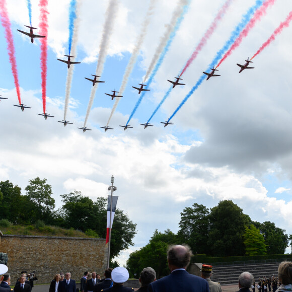 Le président de la République française Emmanuel Macron au Mont Valérien pour le 80ème anniversaire de l'appel du 18 juin à Suresnes, France, le 18 juin 2020. © Jacques Witt/Pool/Bestimage