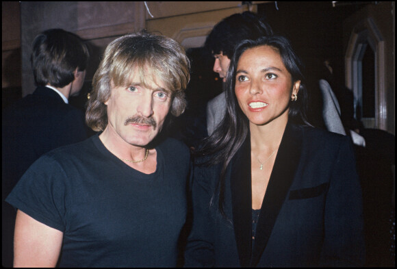 Archives - Le chanteur Christophe et sa femme Véronique Bevilacqua. Paris. Le 11 juillet 1984.